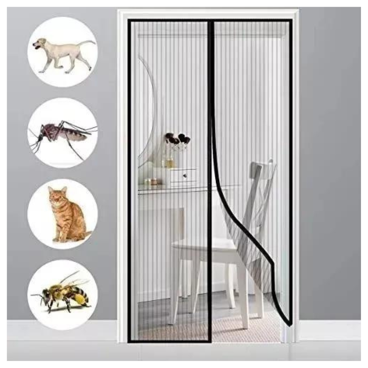 Cortina De Puerta Anti Mosquitos