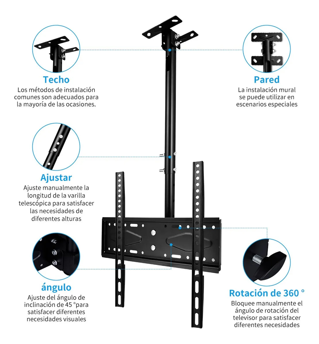 Soporte Techo Ajustable TV