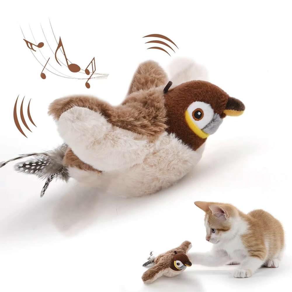 Pájaro de Peluche Eléctrico para Gatos