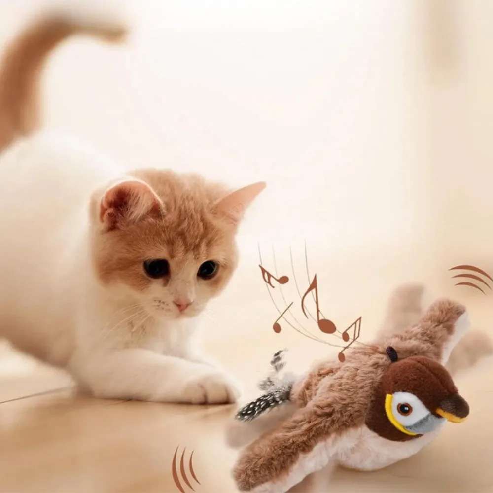 Pájaro de Peluche Eléctrico para Gatos