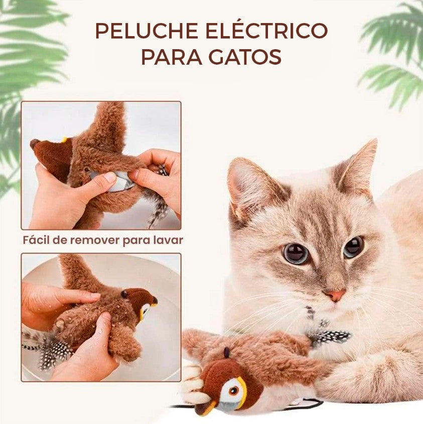 Pájaro de Peluche Eléctrico para Gatos