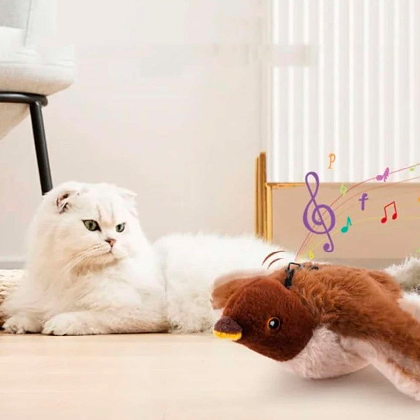 Pájaro de Peluche Eléctrico para Gatos