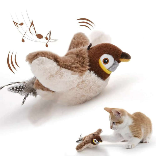 Pájaro de Peluche Eléctrico para Gatos