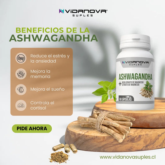 Ashwagandha + Magnesio 1000mg 60 CAPS